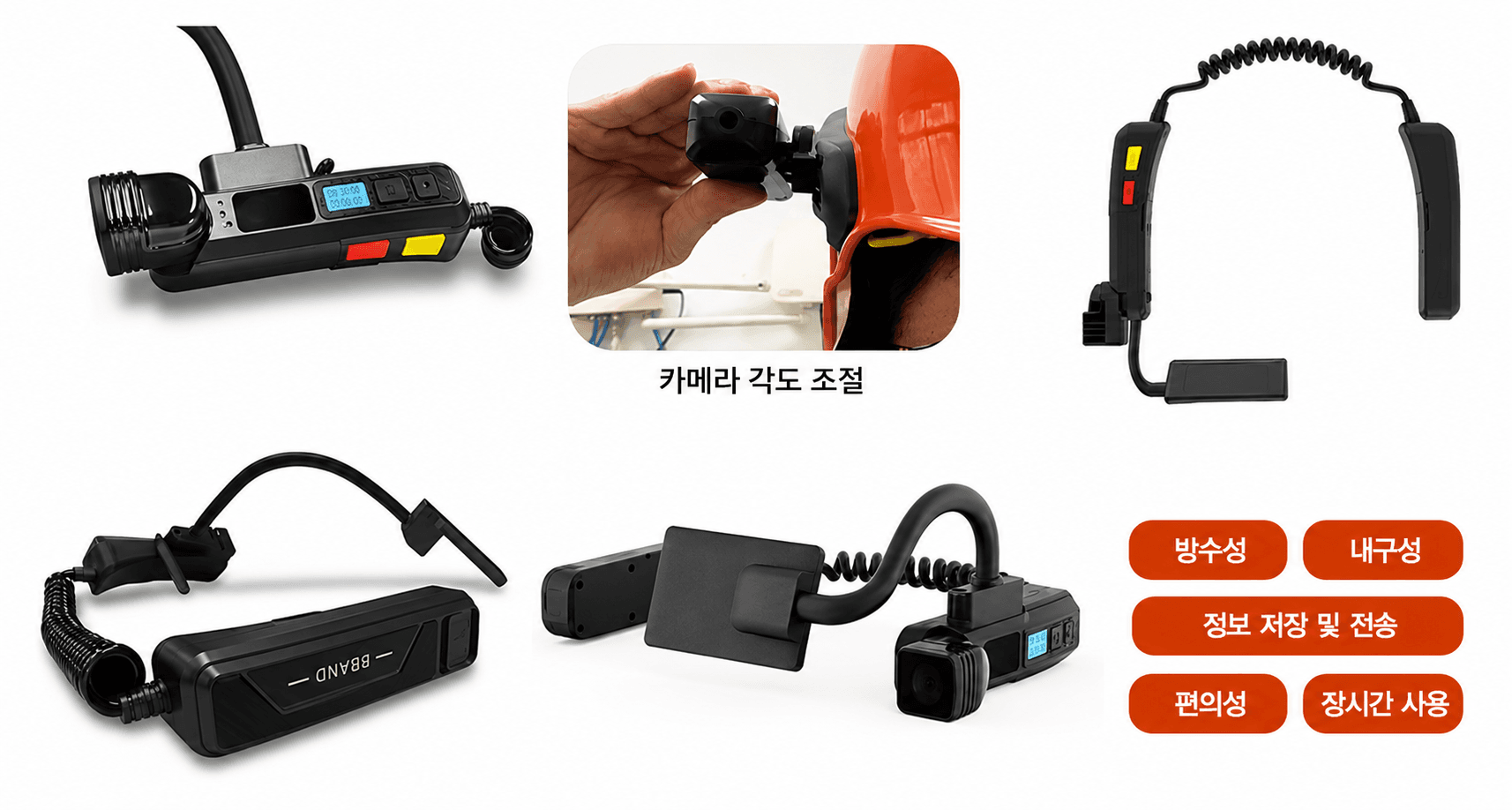 화재 및 안전 헬멧 장착 활용